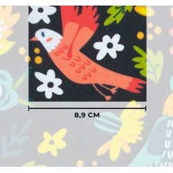 Tissu Coton Oiseaux et Fleurs | Tissus Loup