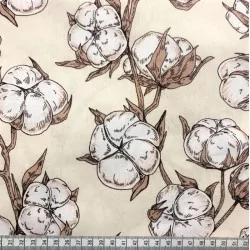 Tissu Coton Fleur de Coton | Tissus Loup
