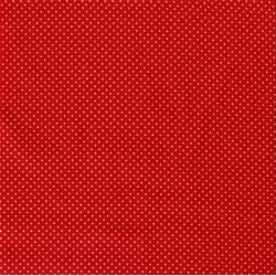 Tissu Coton Pois Dorés 3mm Fond Rouge | Tissus Loup
