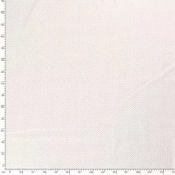 Tissu Coton Pois Argentés 3mm Fond Blanc Cassé | Tissus Loup