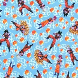 Tissu Coton Dragon Ball Z signes | Tissus Loup