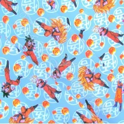 Tissu Coton Dragon Ball Z signes | Tissus Loup