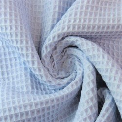 Tissu Coton Nid d'Abeille Bleu Ciel| Tissus Loup