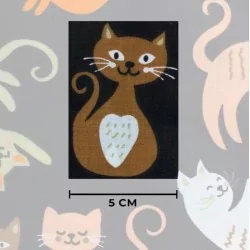 Tissu Chats Adorables Fond Noir Coton | Tissus Loup