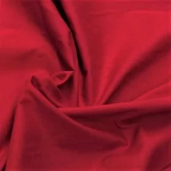 Tissu Coton Rouge rubis | Tissus Loup