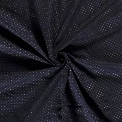 Tissu Coton Pois Dorés 2mm Fond Bleu Marine | Tissus Loup