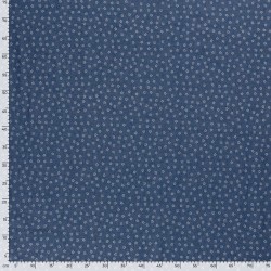 Tissu Jean stretch imprimé bleu clair petites étoiles | Tissus Loup