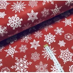 Tissu Noël Flocons de Neige | Tissus Loup