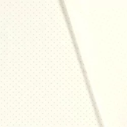 Tissu Coton Pois Dorés 2mm Fond Blanc Cassé | Tissus Loup