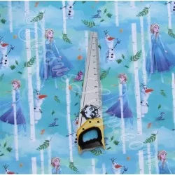 Tissu Coton Reine de Neige Elsa et Olaf | Tissus Loup