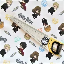 Tissu Coton Harry Potter Fond Blanc | Tissus Loup