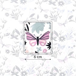 Tissu Coton Fleurs et Papillons | Tissus Loup