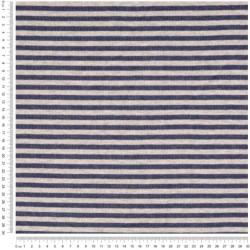 Tissu  Jersey Rayures Bleues et Grises | Tissus Loup