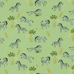 Tissu Jersey Zèbres Vert Olive | Tissus Loup