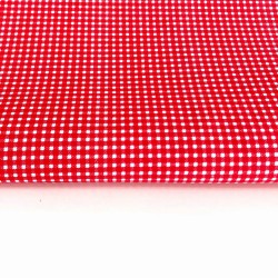 Tissu Coton Petits Carreaux Rouge et Blanc 3mm | Tissus Loup