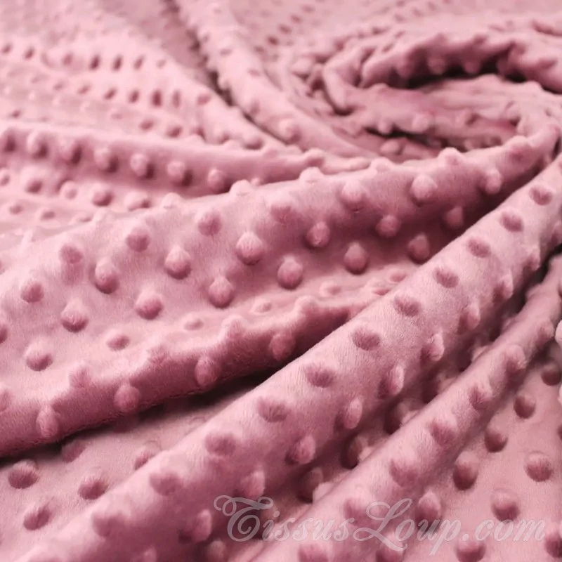 Tissu Minky Vieux Rose | Tissus Loup