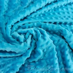 Tissu Minky Turquoise Bleue | Tissus Loup