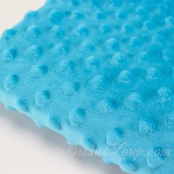 Tissu Minky Turquoise Bleue | Tissus Loup
