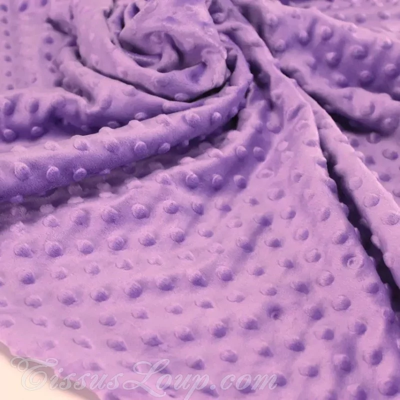 Tissu Minky Lilas | Tissus Loup