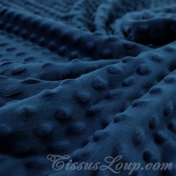 Tissu Minky Bleu Marine | Tissus Loup