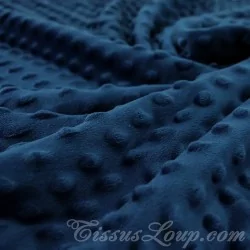 Tissu Minky Bleu Marine | Tissus Loup