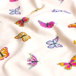 Tissu Jersey coton Papillons Colorés | Tissus Loup