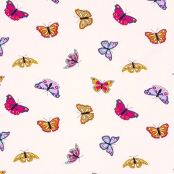 Tissu Jersey coton Papillons Colorés | Tissus Loup