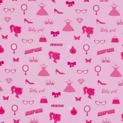 Tissu Jersey Baby Girl Princesse | Tissus Loup