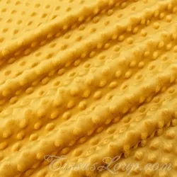 Tissu Minky Moutarde | Tissus Loup