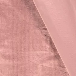 Tissu Velours Côtelé Stretch Rose Ballerine grosses côtes 4,5 mm | Tissus Loup