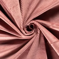 Tissu Velours Côtelé Stretch Rose Ballerine grosses côtes 4,5 mm | Tissus Loup