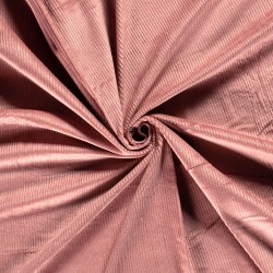 Tissu Velours Côtelé Stretch Rose Ballerine grosses côtes 4,5 mm | Tissus Loup