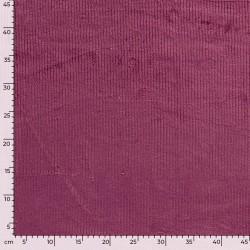 Tissu Velours Côtelé Stretch Mauve grosses côtes 4,5 mm | Tissus Loup