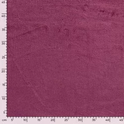 Tissu Velours Côtelé Stretch Mauve grosses côtes 4,5 mm | Tissus Loup