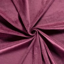 Tissu Velours Côtelé Stretch Mauve grosses côtes 4,5 mm | Tissus Loup