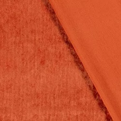 Tissu Velours Côtelé délavé Terracotta à côtes fines Stretch | Tissus Loup