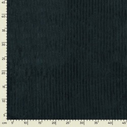 Tissu Velours Côtelé Bleu Marine très larges côtes 11 mm| Tissus Loup