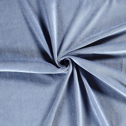 Tissu Velours jersey Bleu Bleuet clair | Tissus Loup