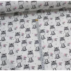 Tissu Coton Petit Zèbre - Zebra Baby | Tissus Loup