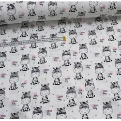 Tissu Coton Petit Zèbre - Zebra Baby | Tissus Loup