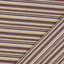 Tissu jersey rayures marron, beige et gris | Tissus Loup