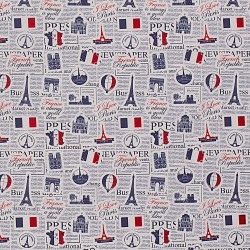 Tissu La Gazette Française Paris News | Tissus Loup