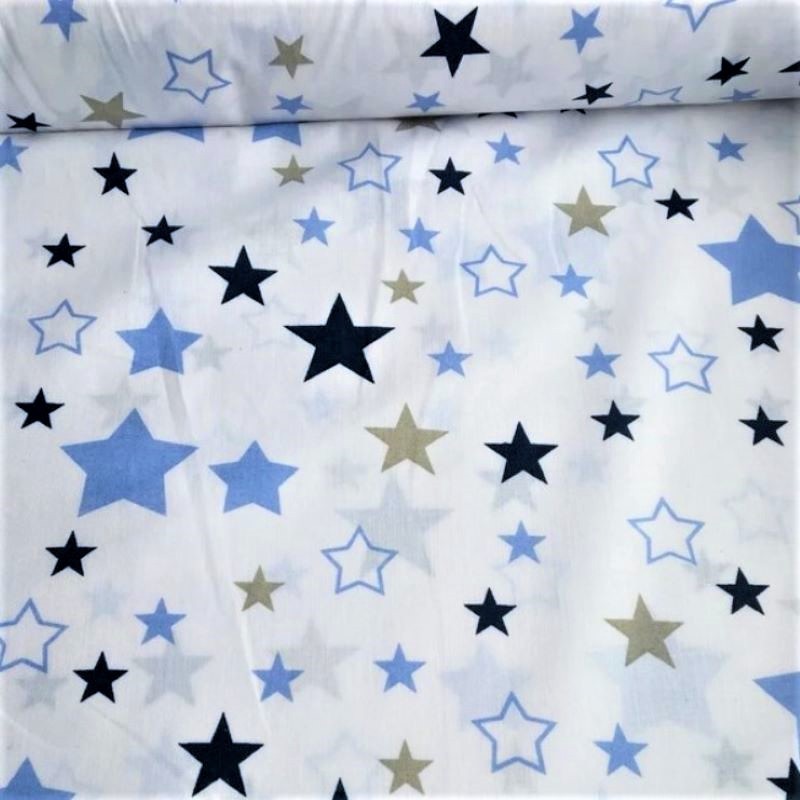 Tissu étoiles bleues et grises — 1
