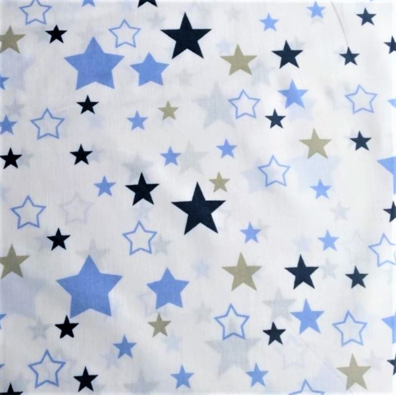Tissu étoiles bleues et grises — 4