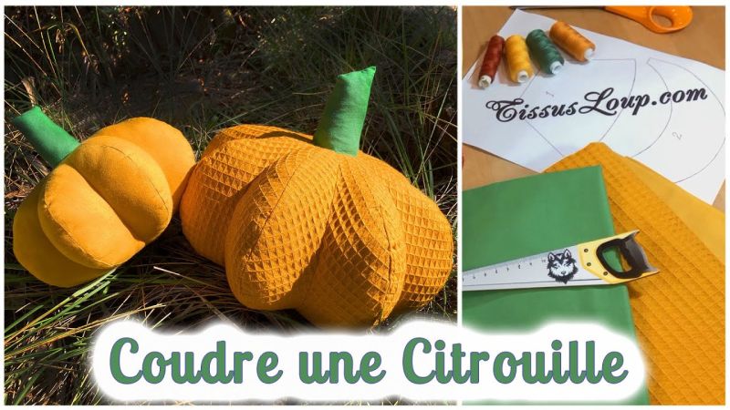 Tuto coudre un citrouille en peluche Halloween